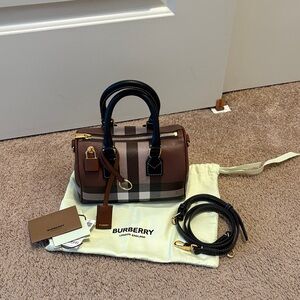 Burberry Mini Check Bowling Bag